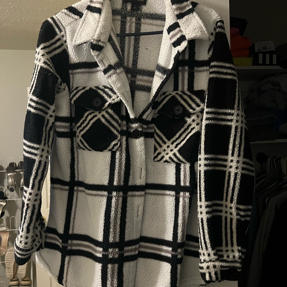 Black and White Plaid Jacket